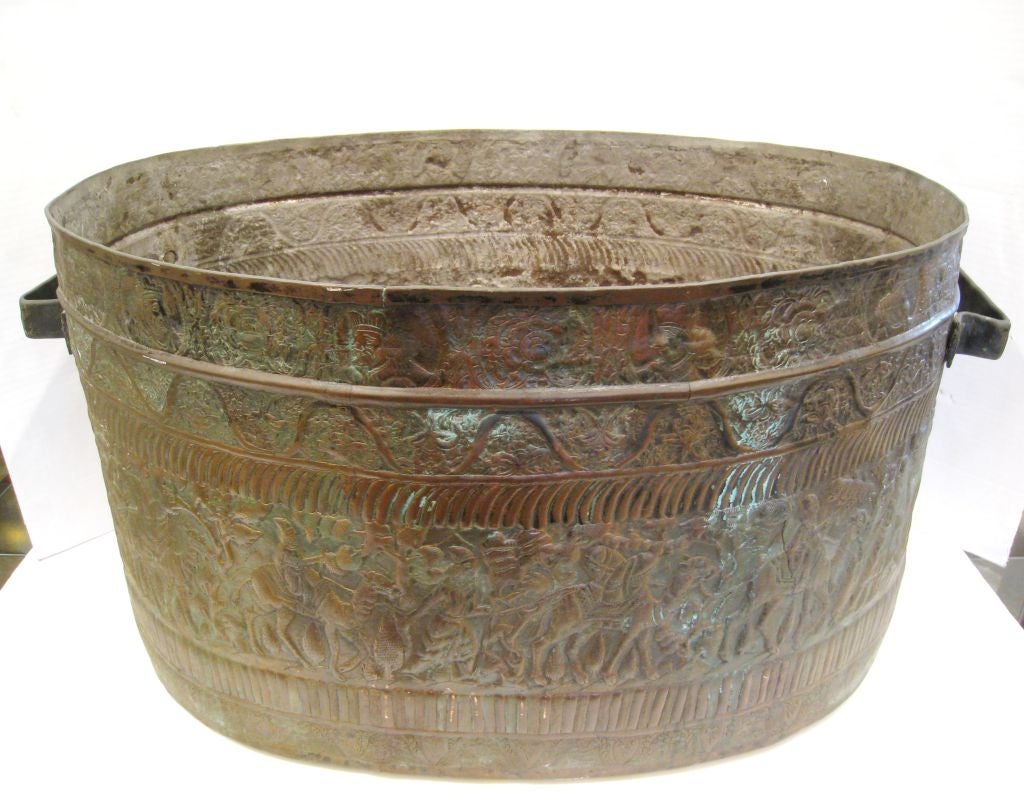 Large Islamic Copper Jardinerie / Cistern