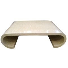 Five Foot Tessellated  Bone  Cocktail Table