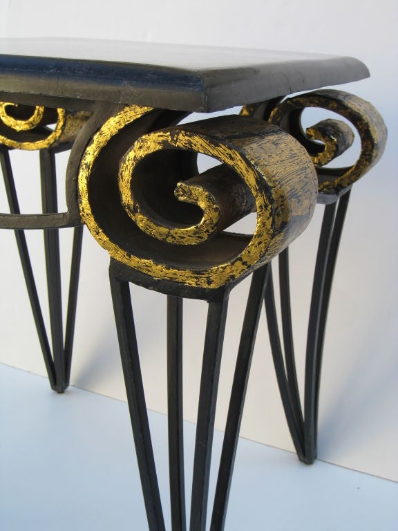 Important Pair of Arturo Pani Scroll Tables In Excellent Condition For Sale In Los Angeles, CA