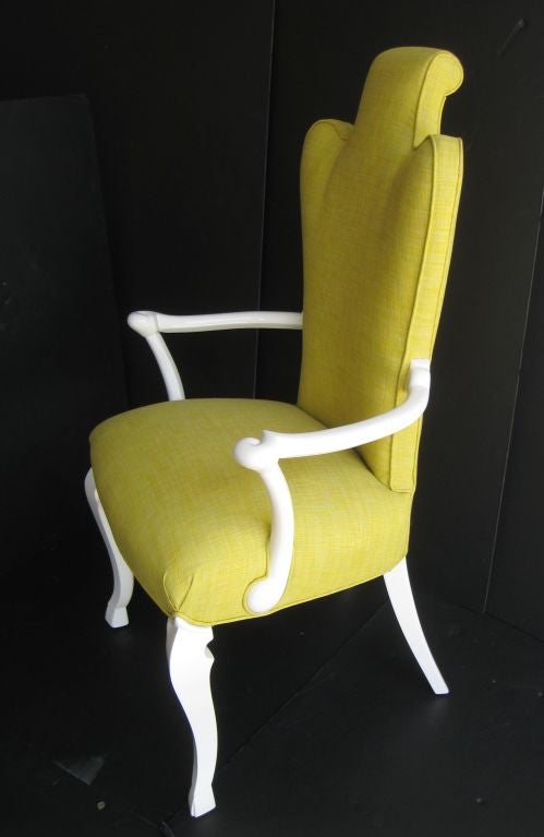 Upholstery Lacquered Arm Chair