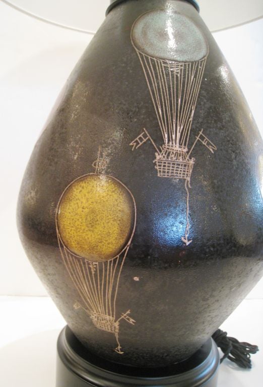 Mid-20th Century Bitossi Stoneware Lamp For Sale