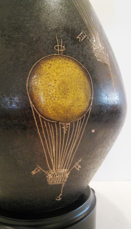 Bronze Bitossi Stoneware Lamp For Sale