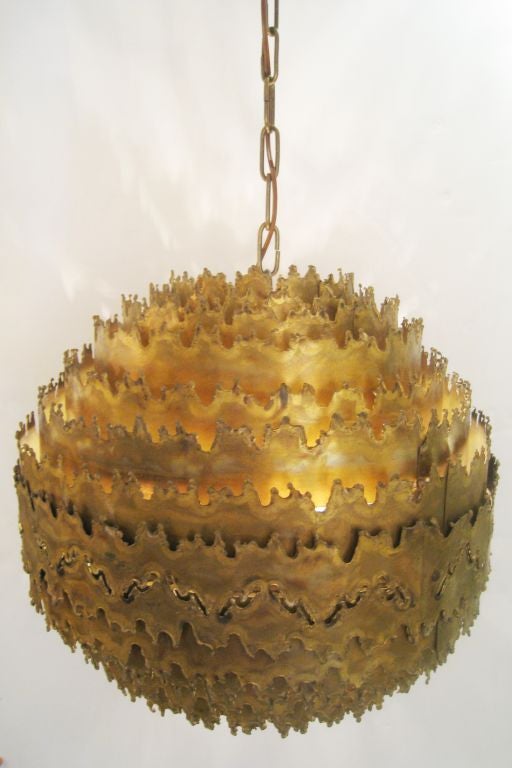 Mid-20th Century T. A. Greene for Monteverdi Young Brass Chandelier