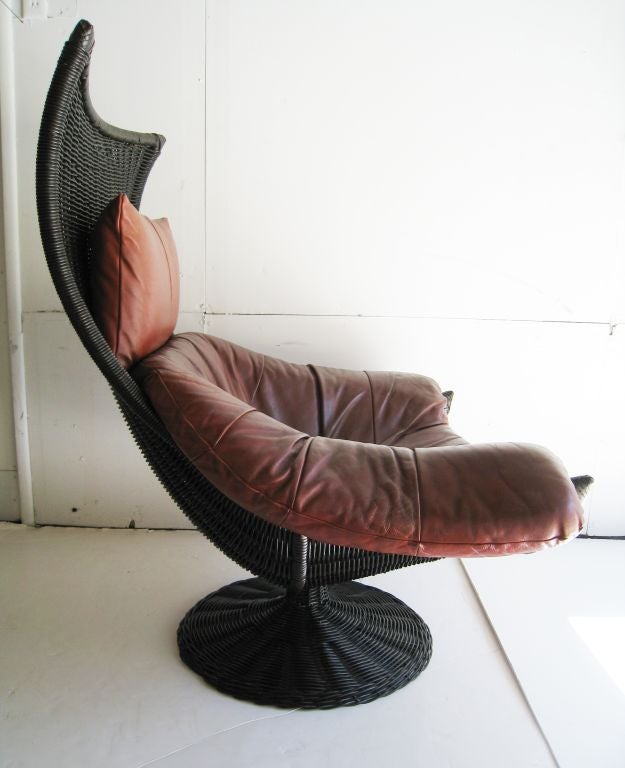 Dutch Large Gerard Van Der Berg Swivel Lounge Chair