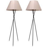 Pair of Seven Foot Tripod Lamps