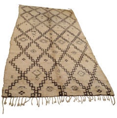 Large Vintage Moroccan Beni Ourain Rug