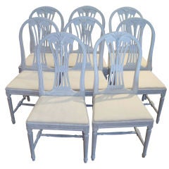 Set of Eight Swedish Dining Chairs