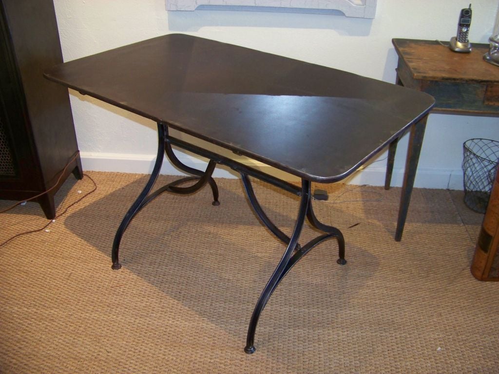 Polished Steel Work Table