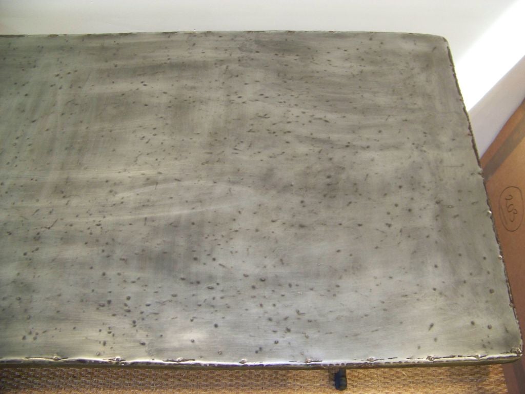 Zinc Topped Bistro Table With Cast Iron Base 5