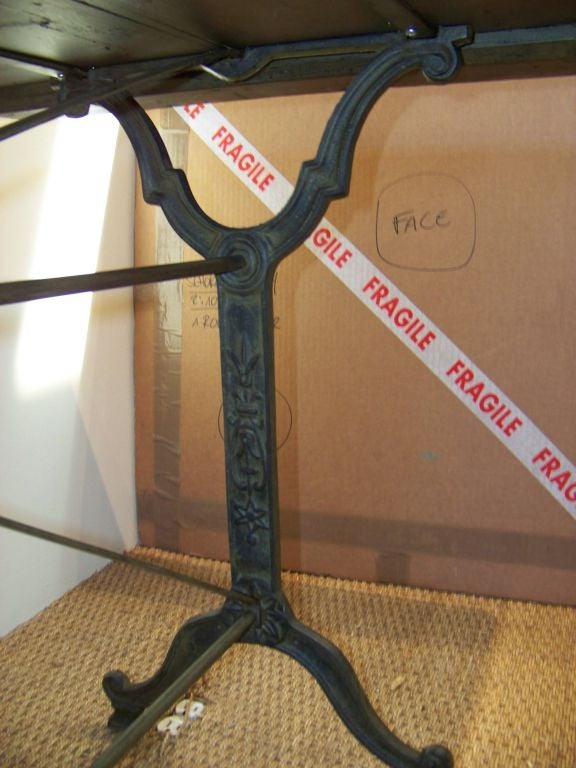 Zinc Topped Bistro Table With Cast Iron Base 3