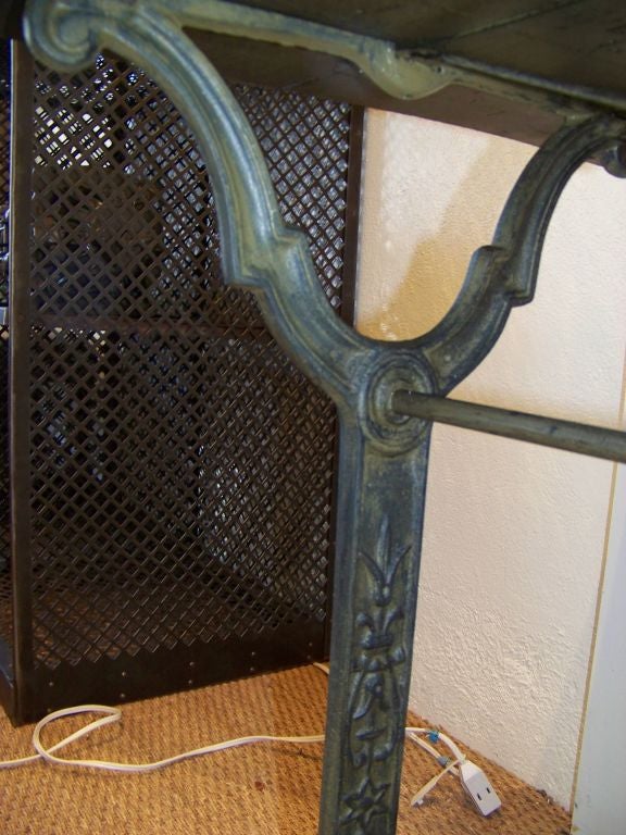 Zinc Topped Bistro Table With Cast Iron Base 4