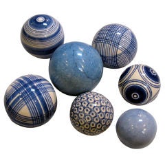 COLLECTION OF ENGLISH CARPET BALLS