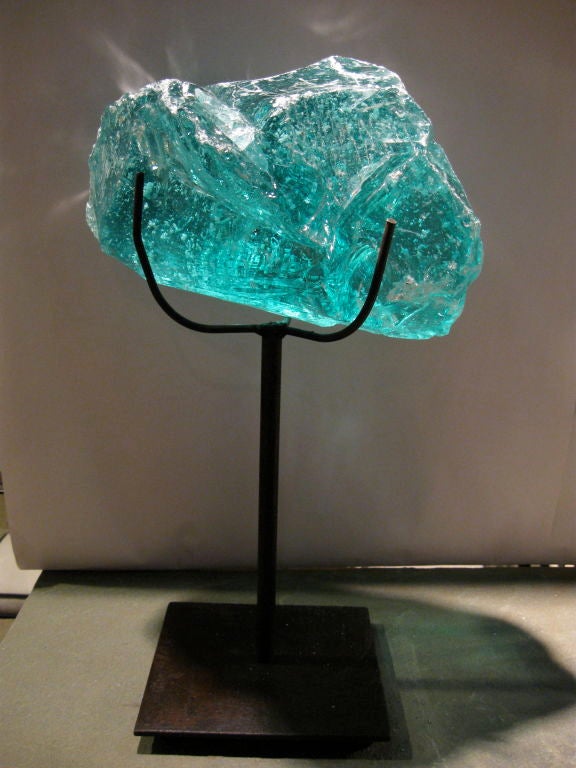 Unknown COLLECTION OF THREE SCULPTURAL GLASS FORMATIONS