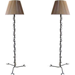 WROUGHT IRON FLOOR LAMP