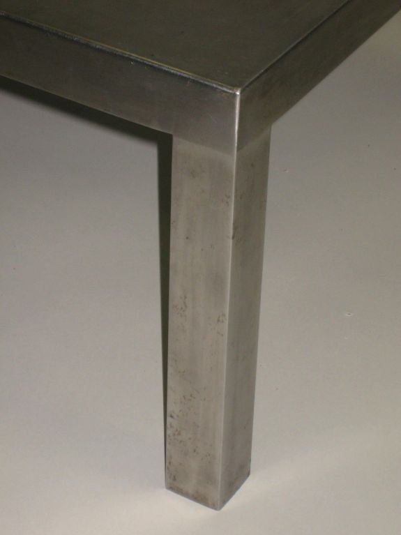 Matt Stainless Steel Cocktail Table by Maria Pergay For Sale at 1stdibs