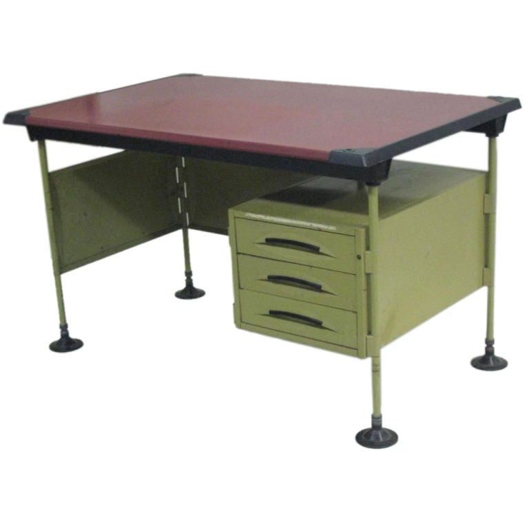 Italian Modernist Spazio Desk by Studio BBPR for Olivetti