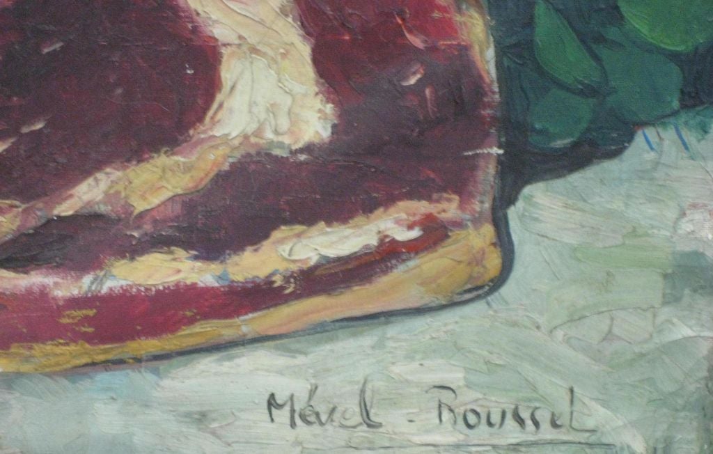 French Untitled 'Still Life with Cut Ribs' by Micheline Mevel-Roussel For Sale
