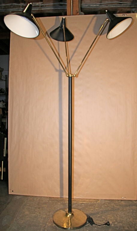 Italian 50s Multi Arm Pivoting Floor Lamp