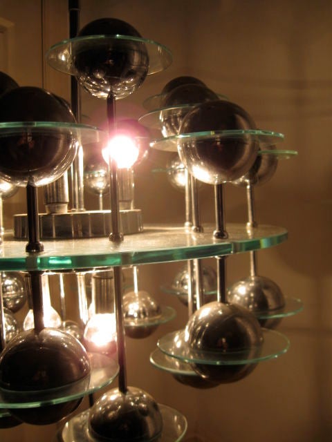 Late 20th Century Italian Modular Satellite Chandelier 70s