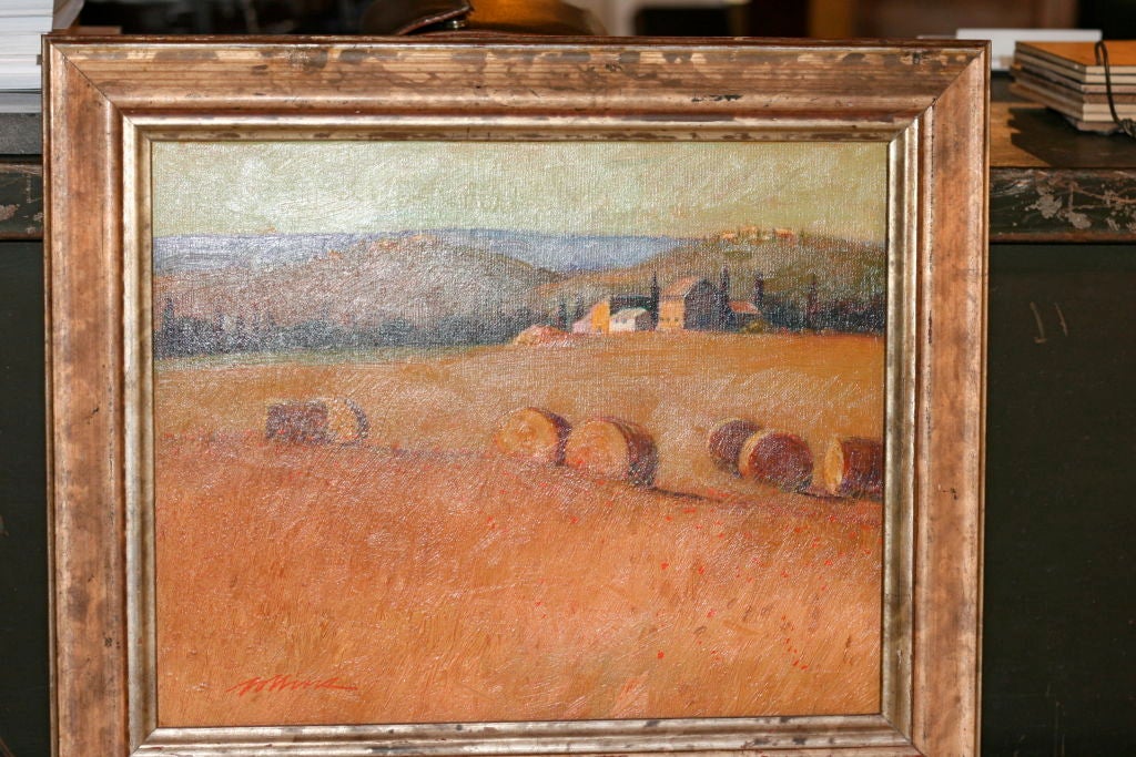 Title: A View of Two Villages from Mario's Fattoria