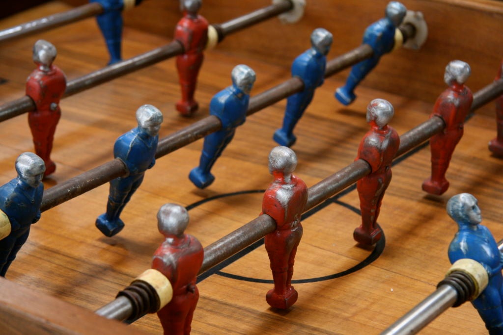 Mid-20th Century Italian Walnut Foosball Table