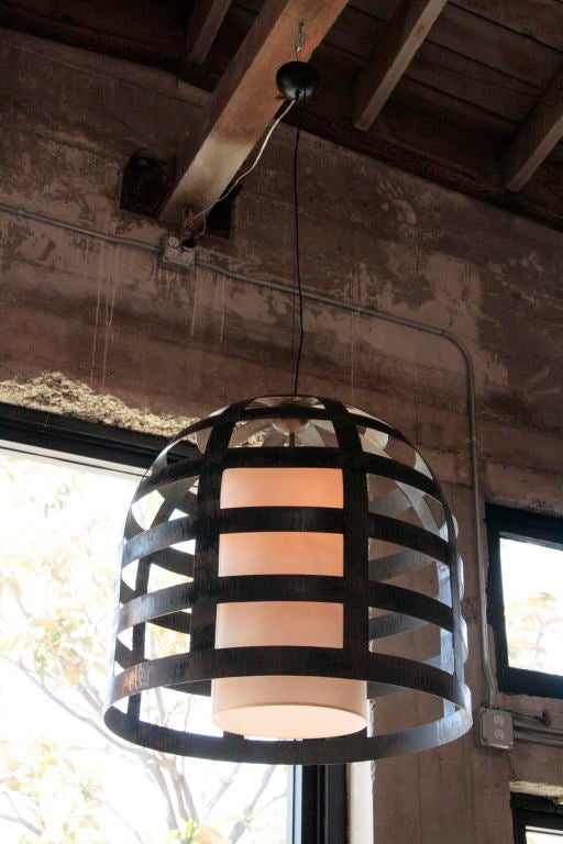Contemporary Ma-39s Custom Cage Chandelier 20th Century For Sale