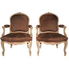 French Louis XV Bergere Chairs