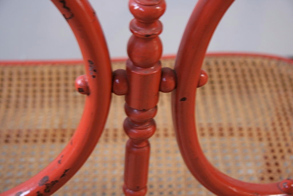 20th Century Thonet Painted Bentwood Bench