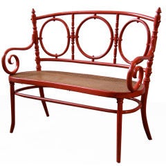 Thonet Painted Bentwood Bench