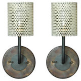 Vintage Disderot Perforated Metal Sconces {Cylindrical}