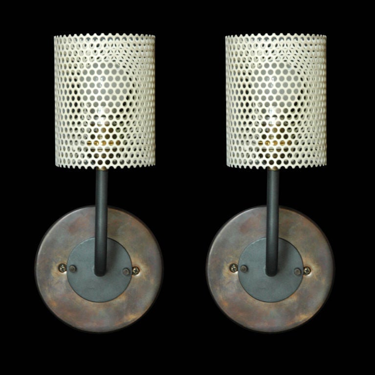Disderot Perforated Metal Sconces {Cylindrical}