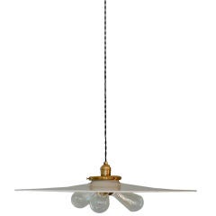 Rare X Large Milk Glass Pendant