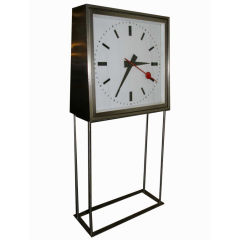 Vintage French Double Faced Train Station Clock