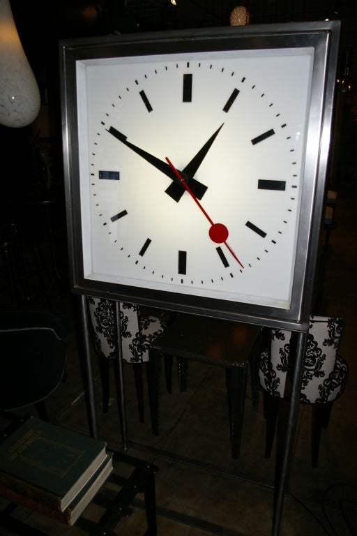 French Double Faced Train Station Clock