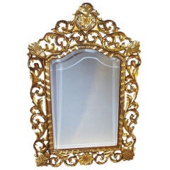 Italian 19th century carved water gilt mirror