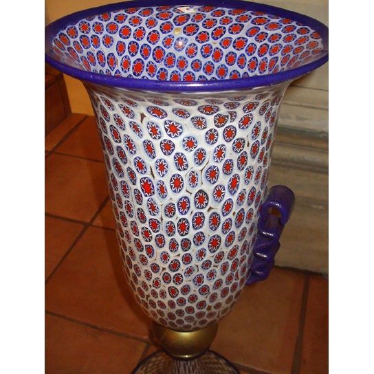 Exceptional large 1970's Murano vase signed, 