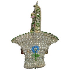 Crystal basket chandelier.