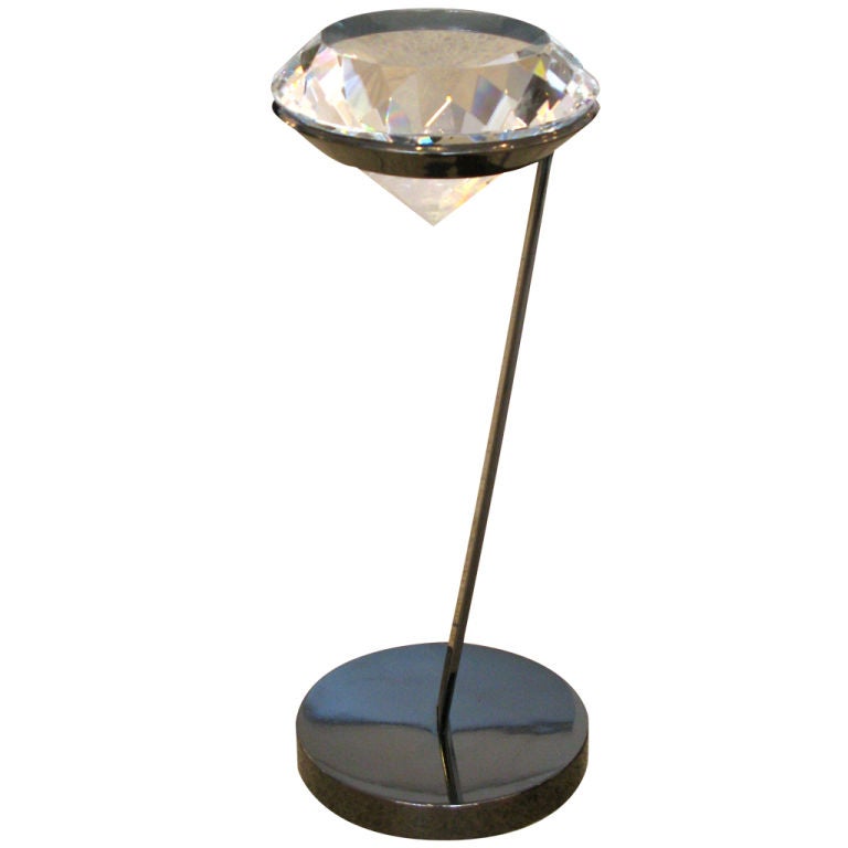 Carbon Accent Table in Black Nickel For Sale