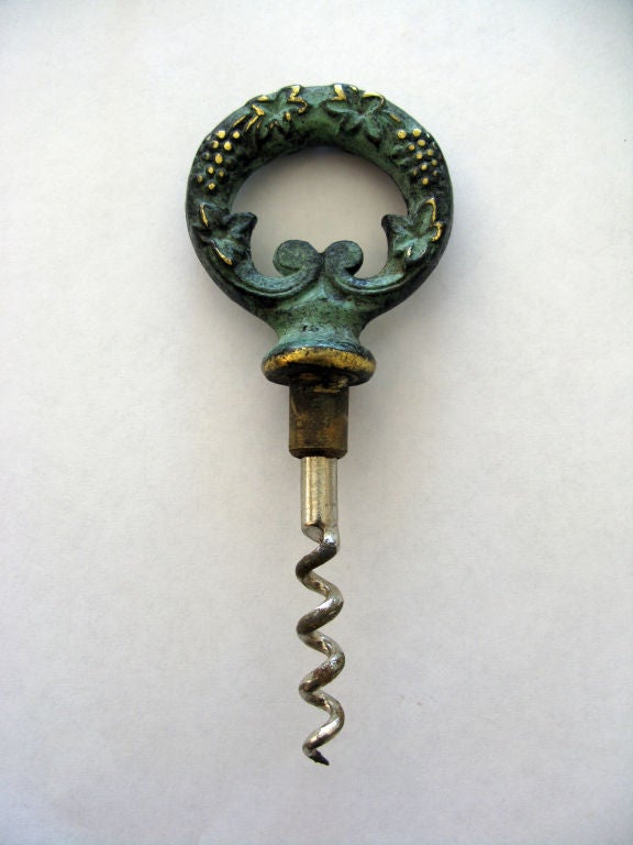 Brass Vintage German Skeleton Key Cork Screw