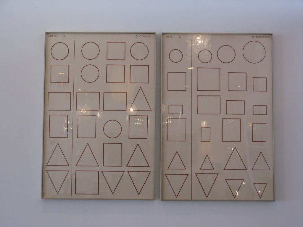 Set of 2 Vintage Educational Shape Prints