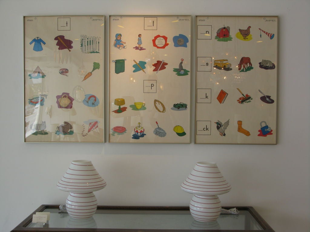 Set of 3 Vintage Educational Prints