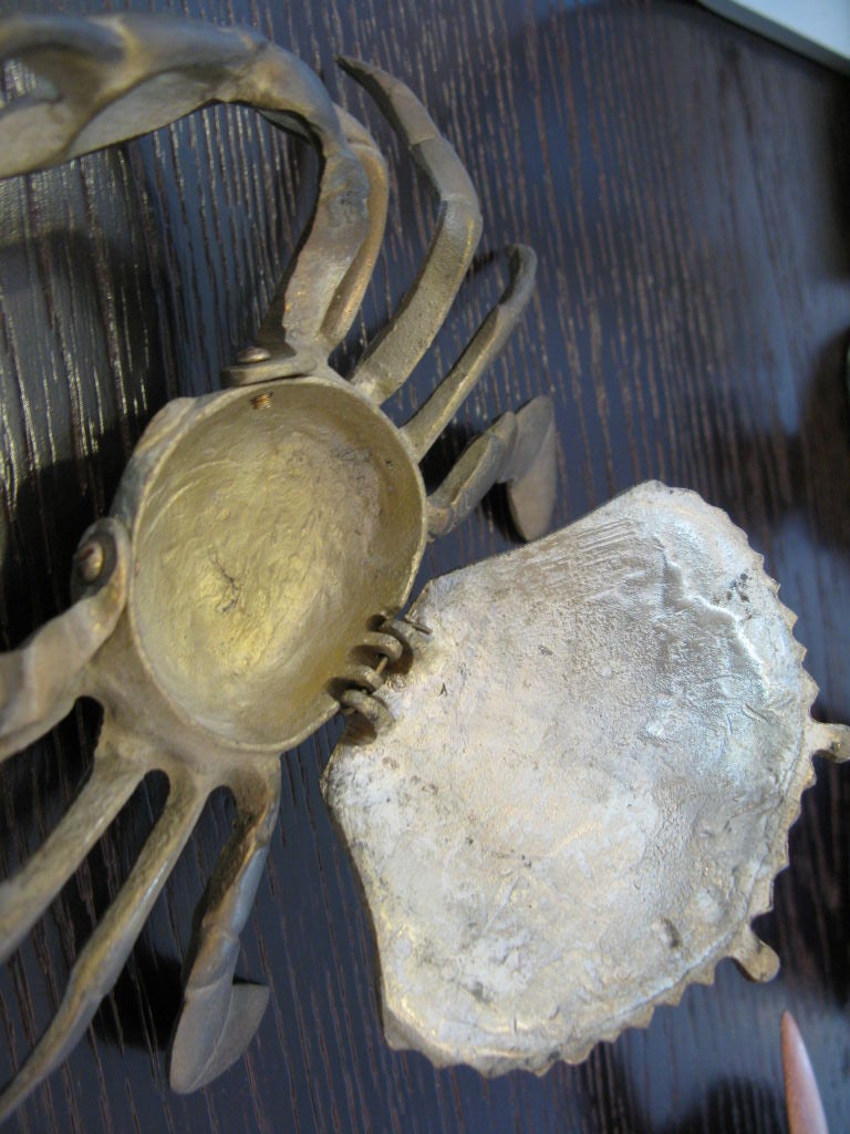American Brass Crab Trinket Box