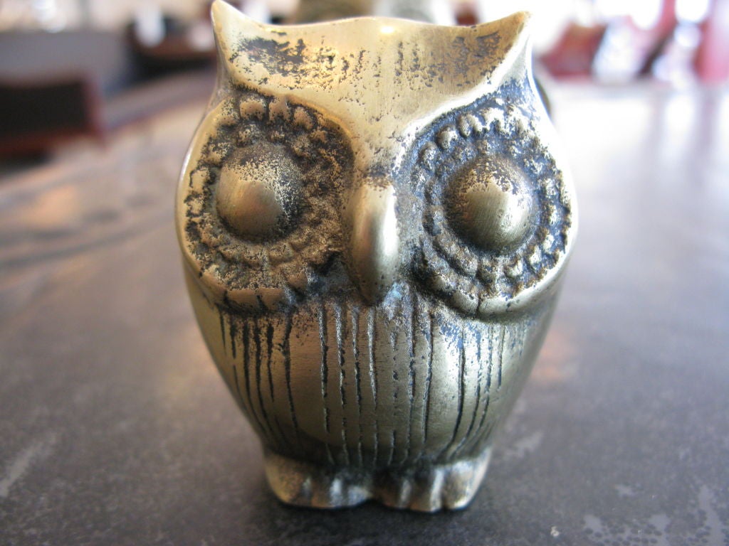 American Solid Brass Owl