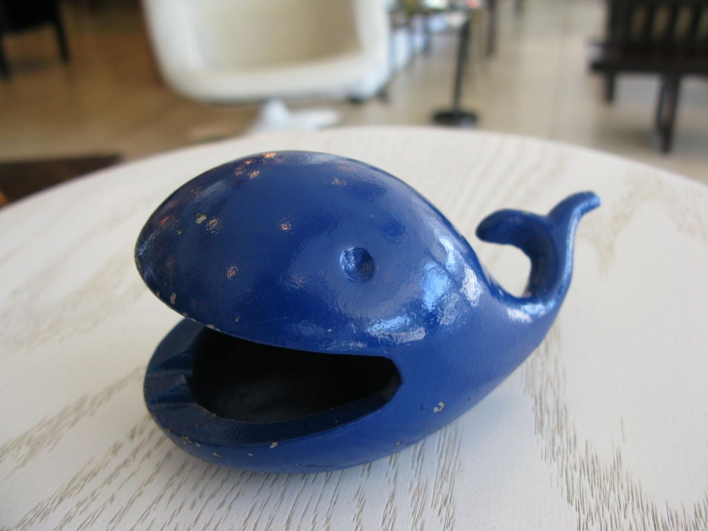 Vintage Blue Emig Painted Whale