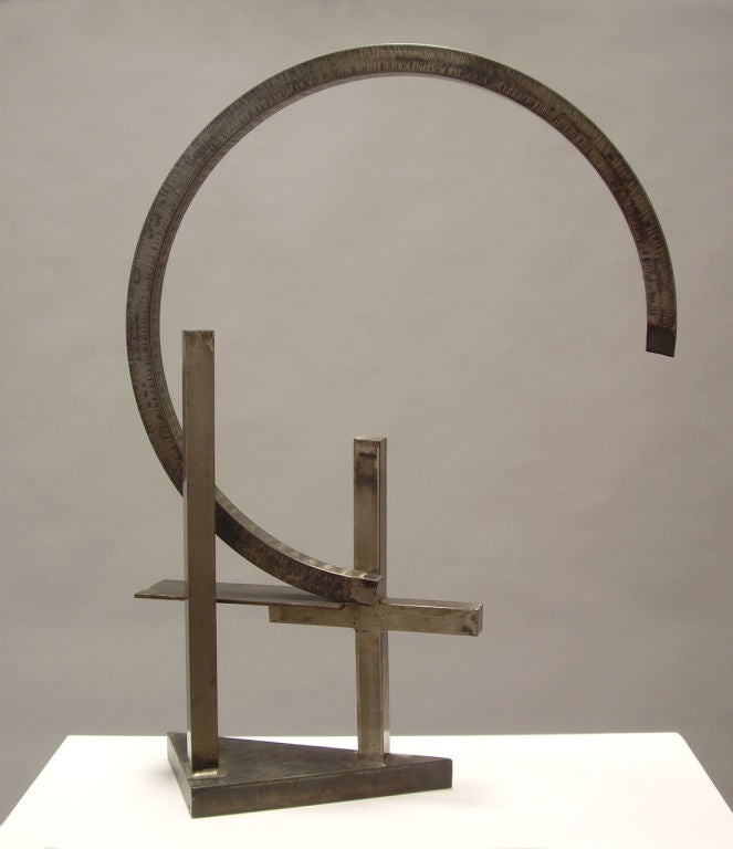 Guy Dill (American 1946-) Abstract Modern Welded Steel Sculpture In Excellent Condition In Los Angeles, CA
