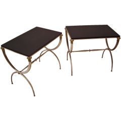 1940s - Pair of French Tables-Slate tops