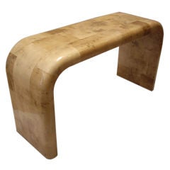 Console table - Patchwork Lacquered Goat Skin