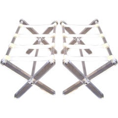 William Haines (1900-1973) Pair of Luggage Stands / Tray Stands