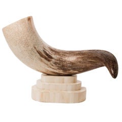 Carved Horn and Bone Centerpiece