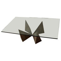 Paul Evans (1931-1987) Signed Sculpted Steel Coffee Table